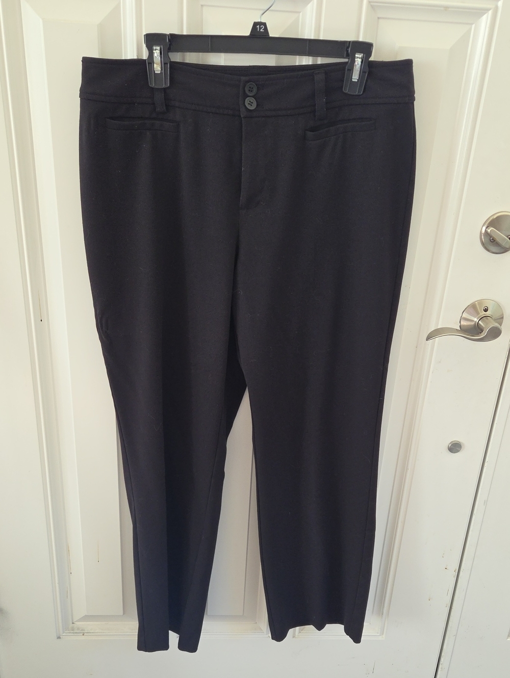 Christopher & Banks Mid Rise Black Dress Pants Size 12 Petite